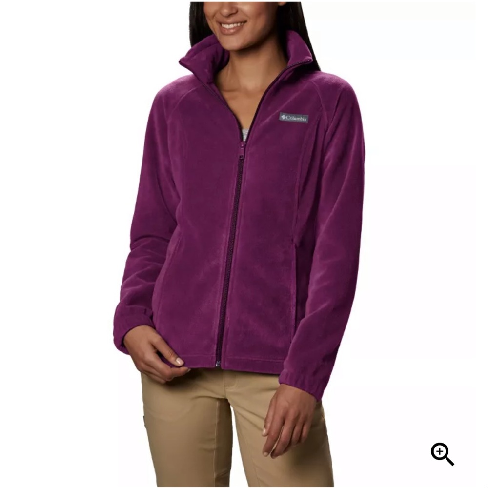 COLUMBIA Benton Springs Purple Fleece w Zip NWT